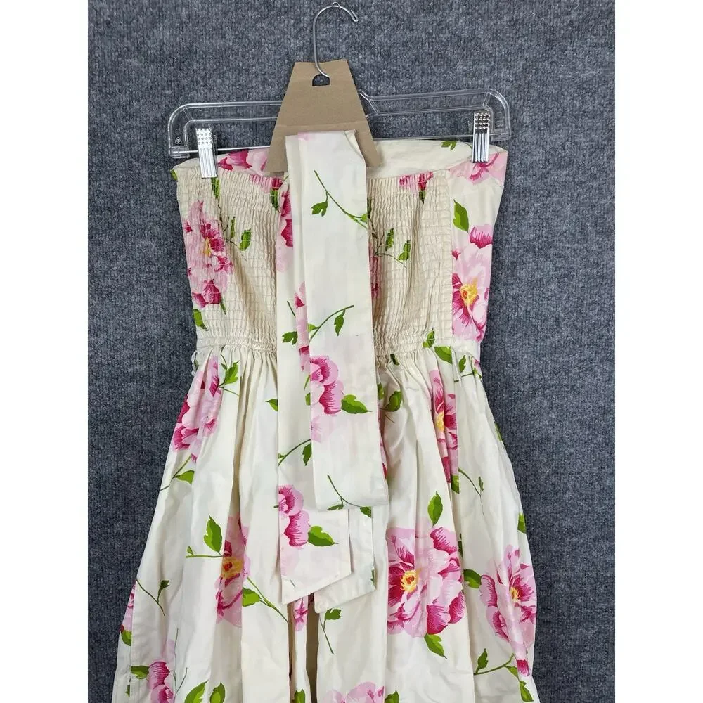 Abercrombie Y2k Women's Medium Payton Strapless Summer‎ Floral Sun Dress